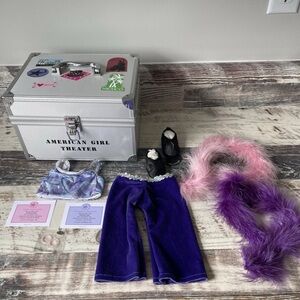 American Girl of the Year MARISOL Performance Trunk w JAZZ Outfit Boas Hair Acc